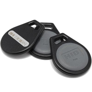 three HID Prox Key Fob copies